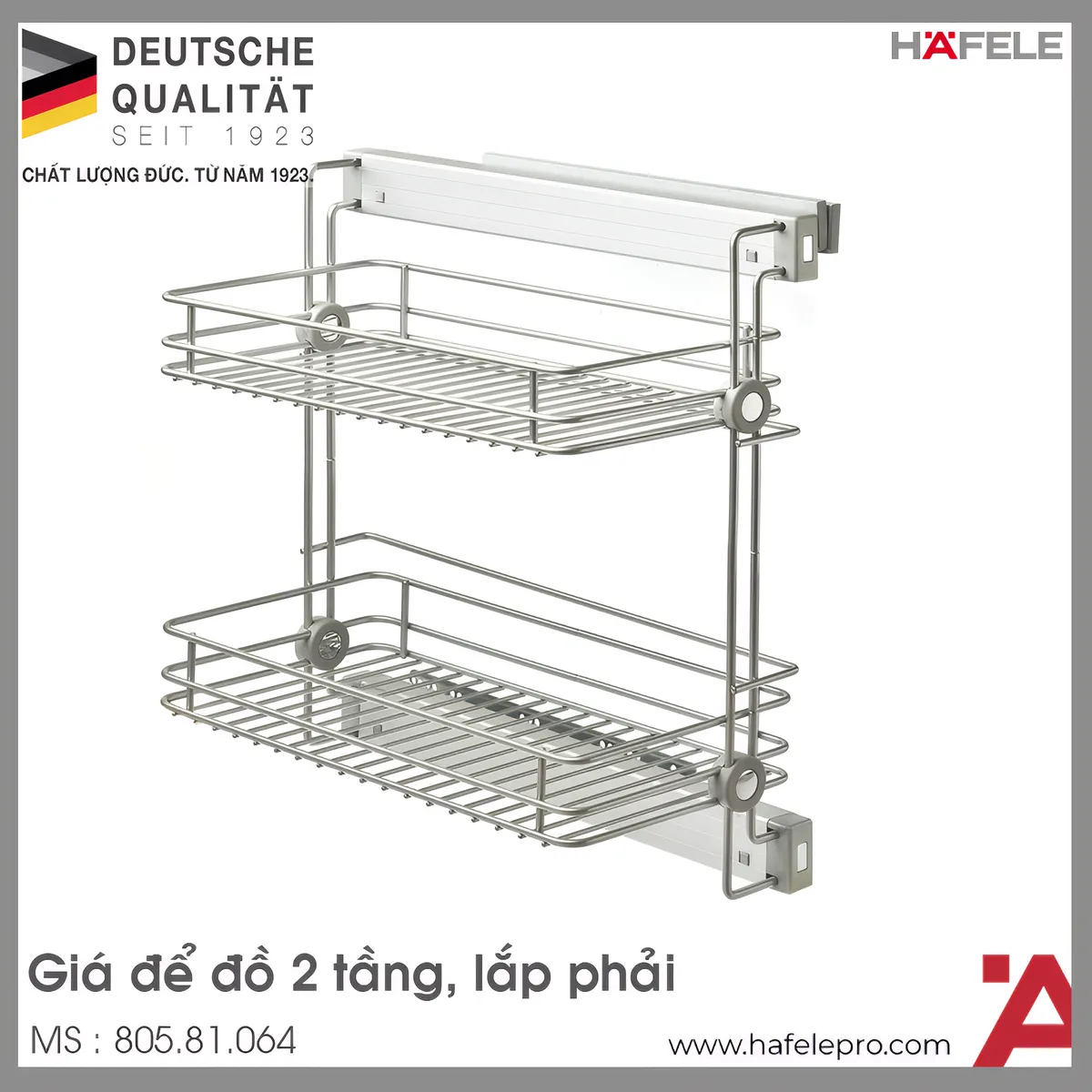 Giá Để Đồ 2 Tầng Lắp Phải Hafele 805.81.064