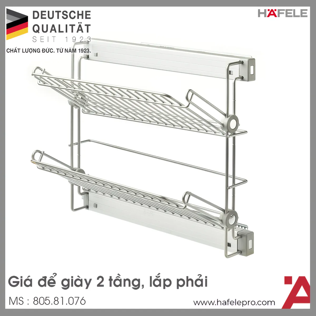Giá Để Giày 2 Khay Phải Hafele 805.81.076
