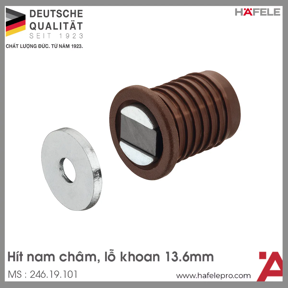 Hít Nam Châm Cho Lỗ Khoan Ø13.6mm Hafele 246.19.101
