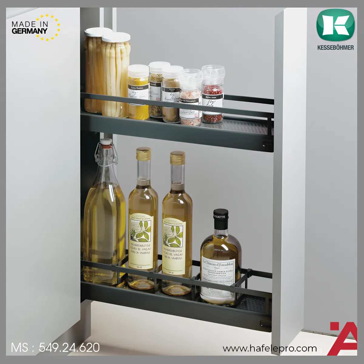 Bộ Rổ Kéo Số 15 R150mm Hafele 549.24.620