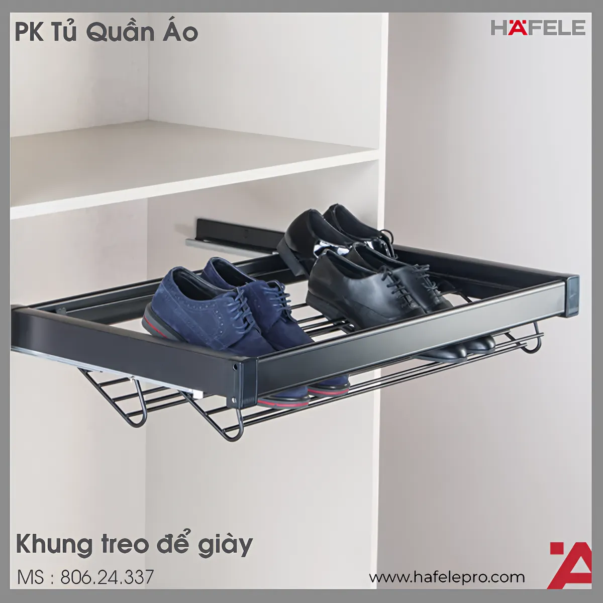 Khung Treo Kệ Giày 900mm Premio Hafele 806.24.337