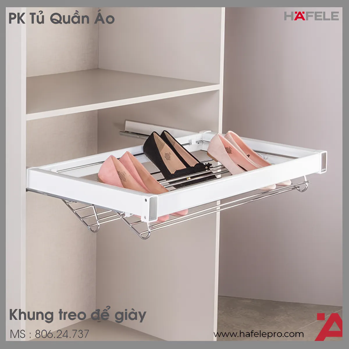 Khung Treo Kệ Giày 900mm Premio Hafele 806.24.737