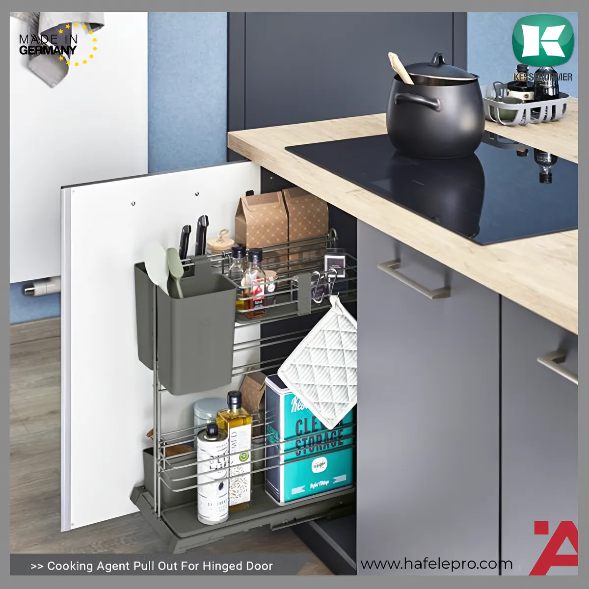 Bộ Rổ Kéo Cooking Agent Cửa Bản Lề 400mm Hafele 545.13.971