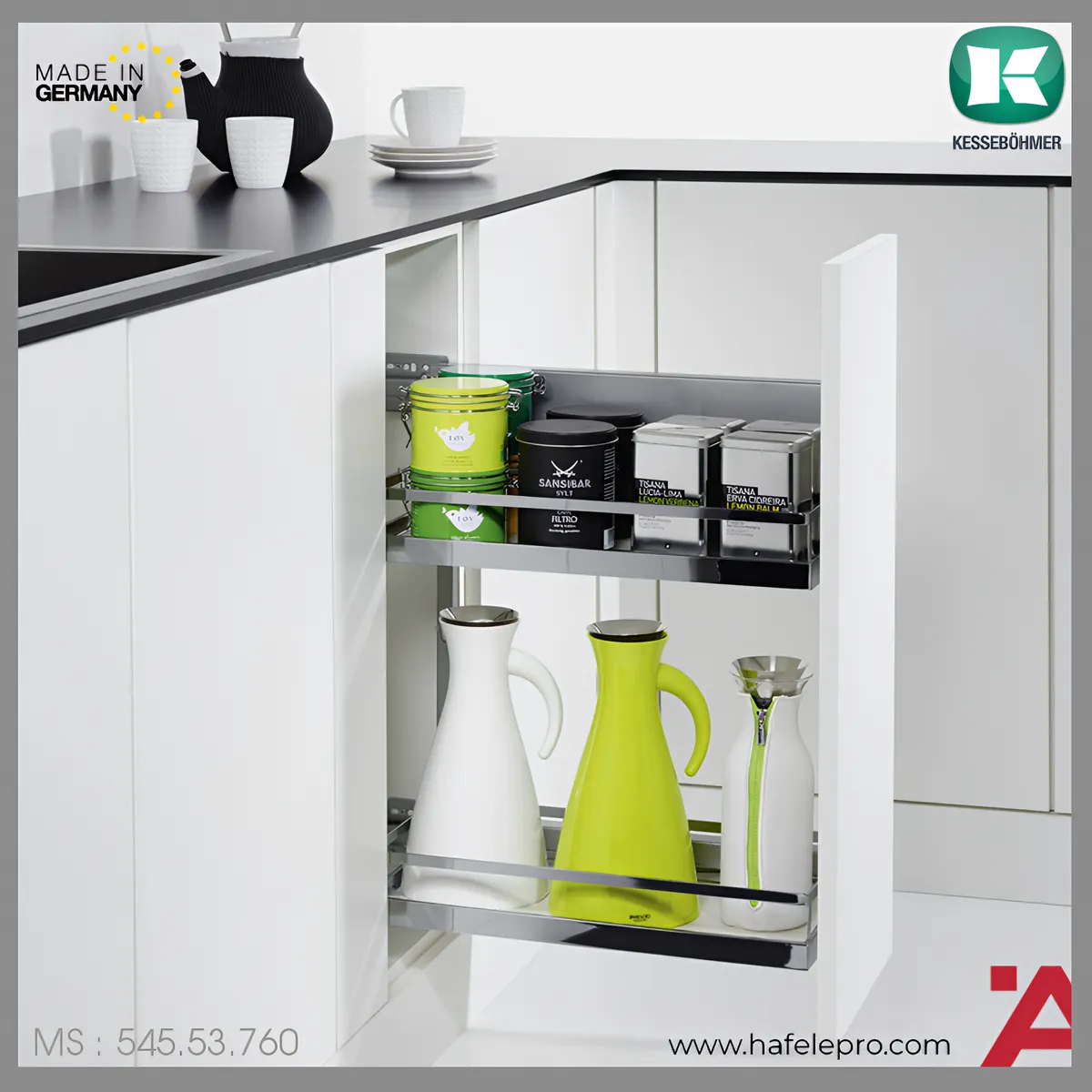 Bộ Rổ Kéo Comfort II 250mm Hafele 545.53.760