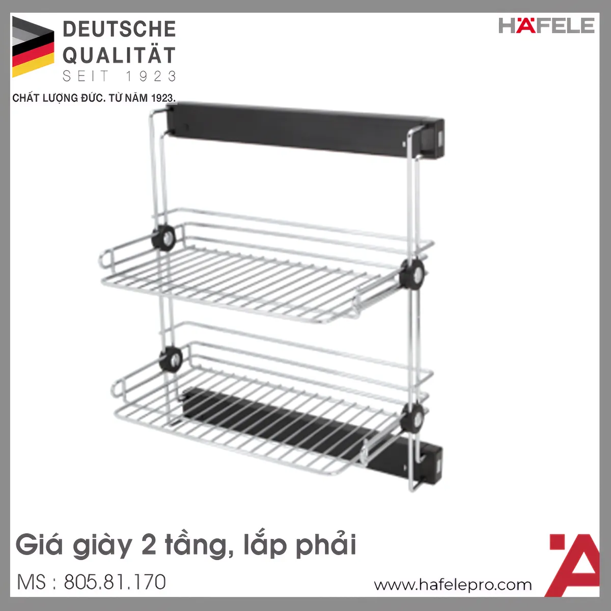 Giá Giày 2 Tầng Lắp Phải Hafele 805.81.170