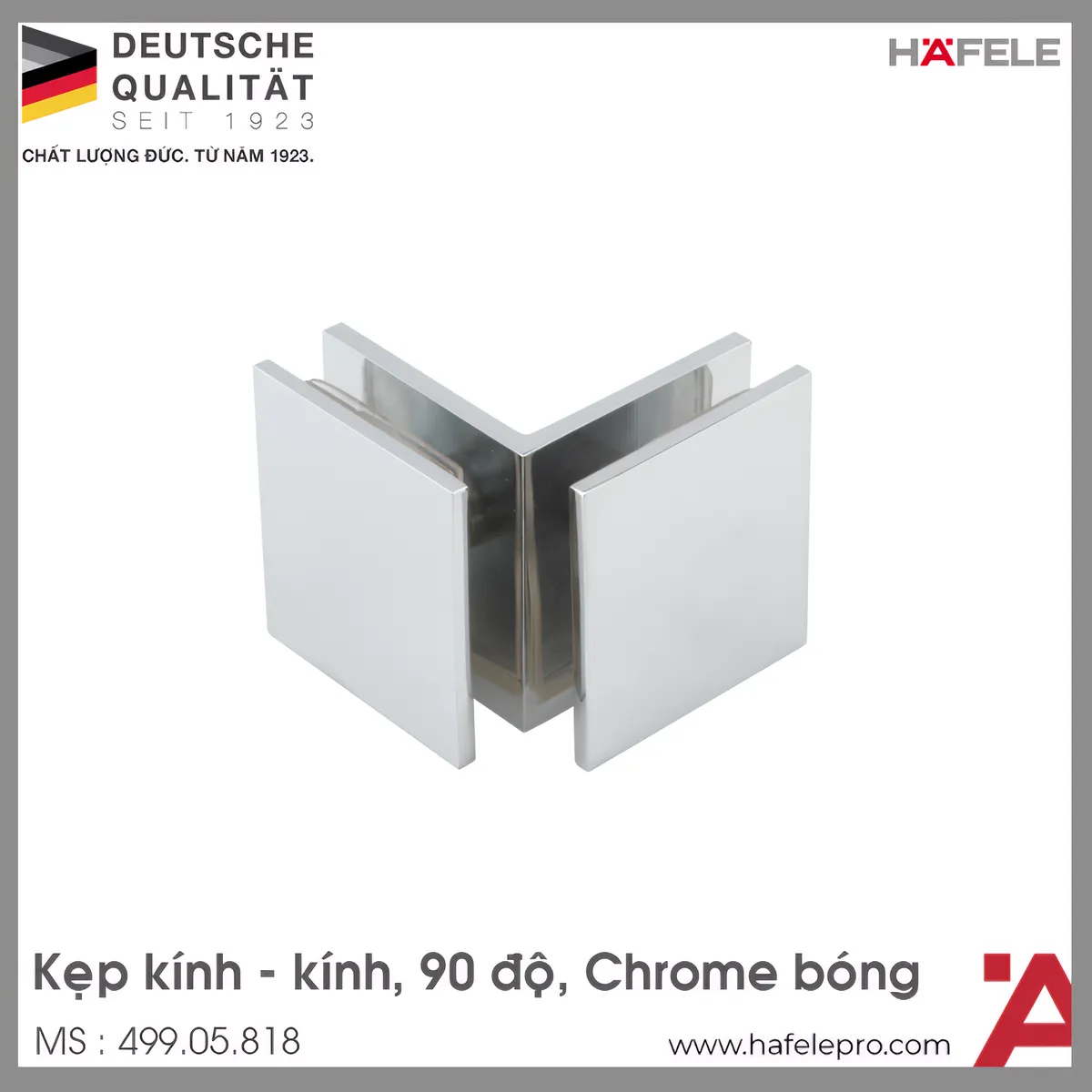 Kẹp Kính 90º Kính - Kính Hafele 499.05.818