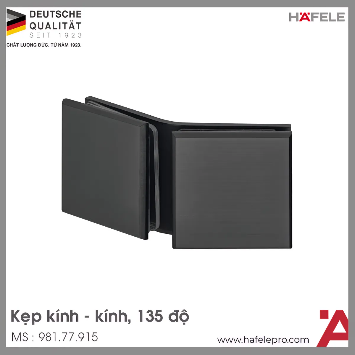 Kẹp Kính - Kính 135º Màu Đen Hafele 981.77.915