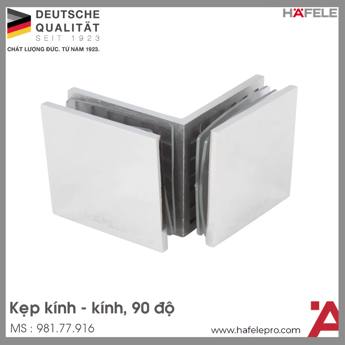 Kẹp Kính 90º Phòng Tắm Kính Hafele 981.77.916