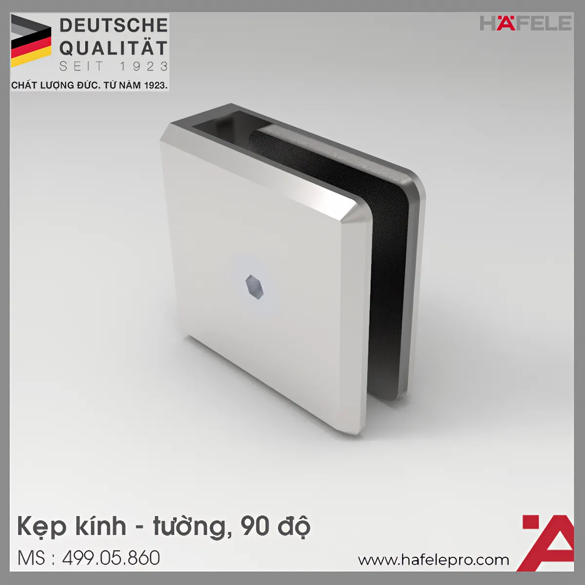 Kẹp Kính – Tường 90º Hafele 499.05.860