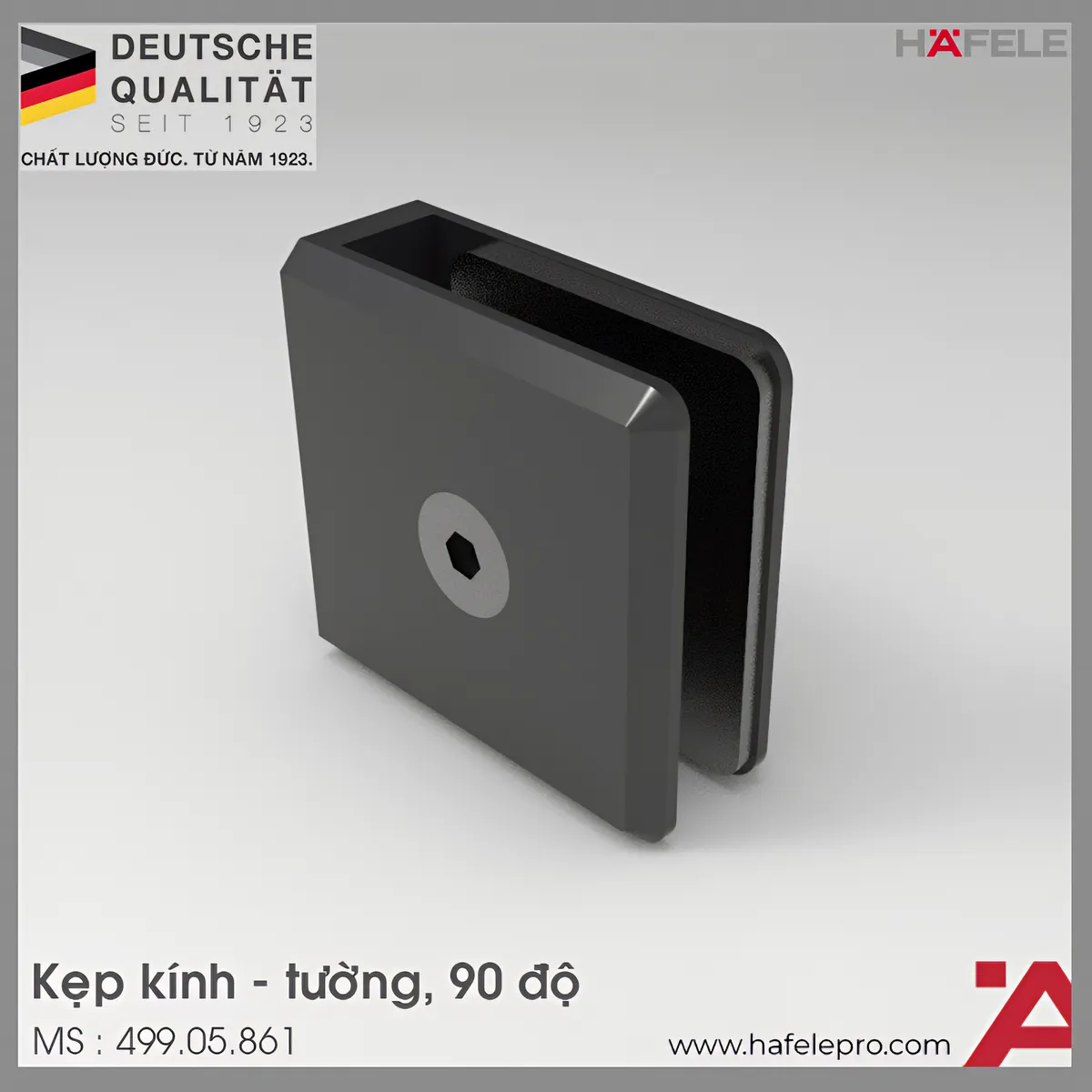 Kẹp Kính – Tường 90º Hafele 499.05.861