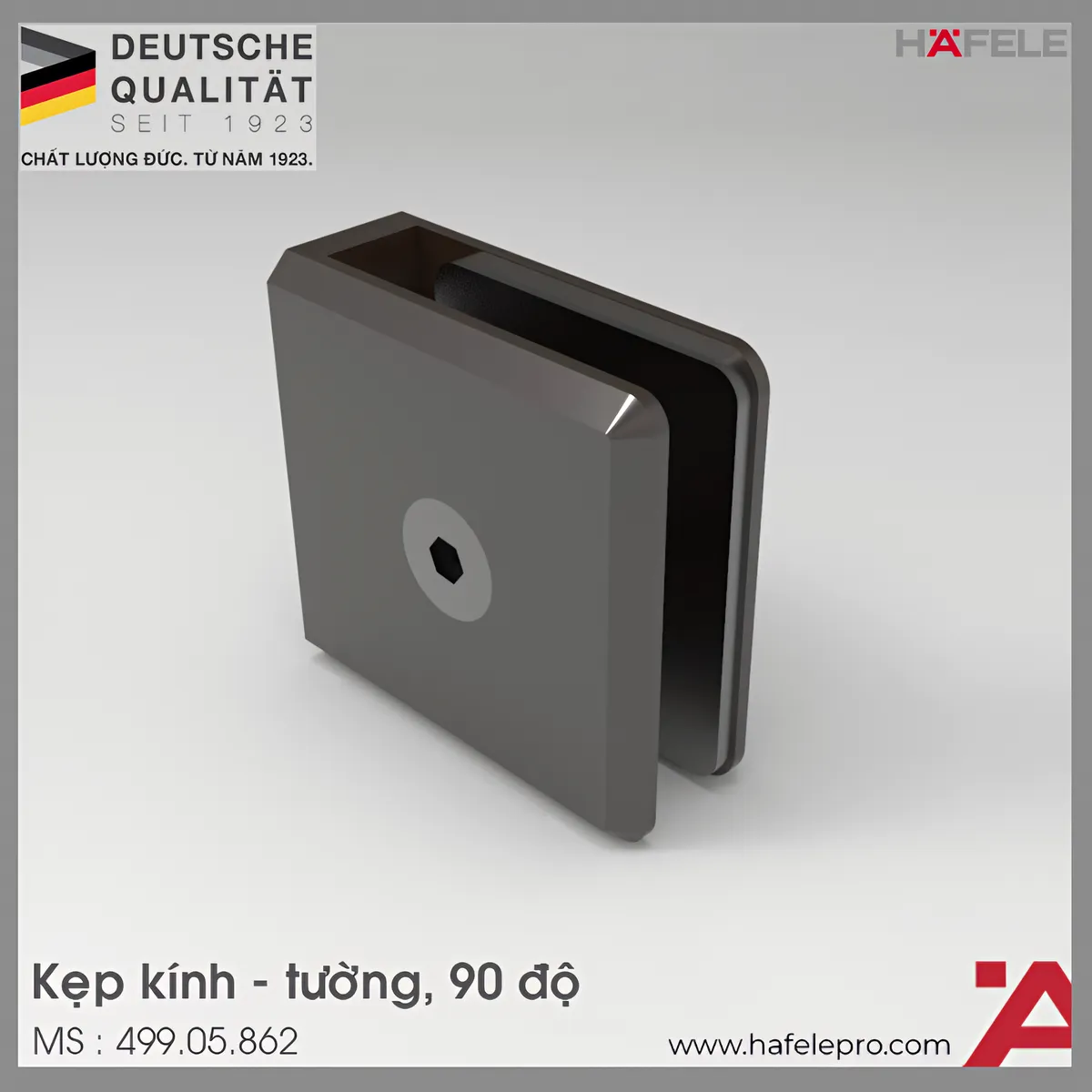 Kẹp Kính – Tường 90º Hafele 499.05.862