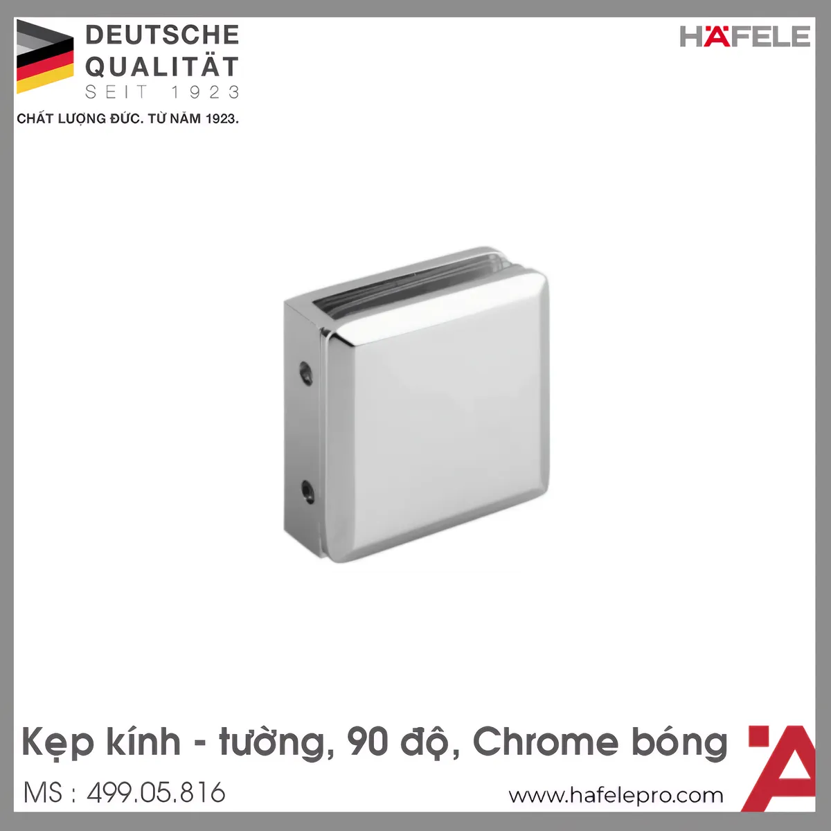 Kẹp Kính Phòng Tắm Kính 90º Hafele 499.05.816