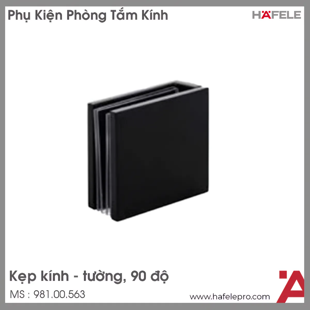 Kẹp Kính Tường 90º Hafele 981.00.563