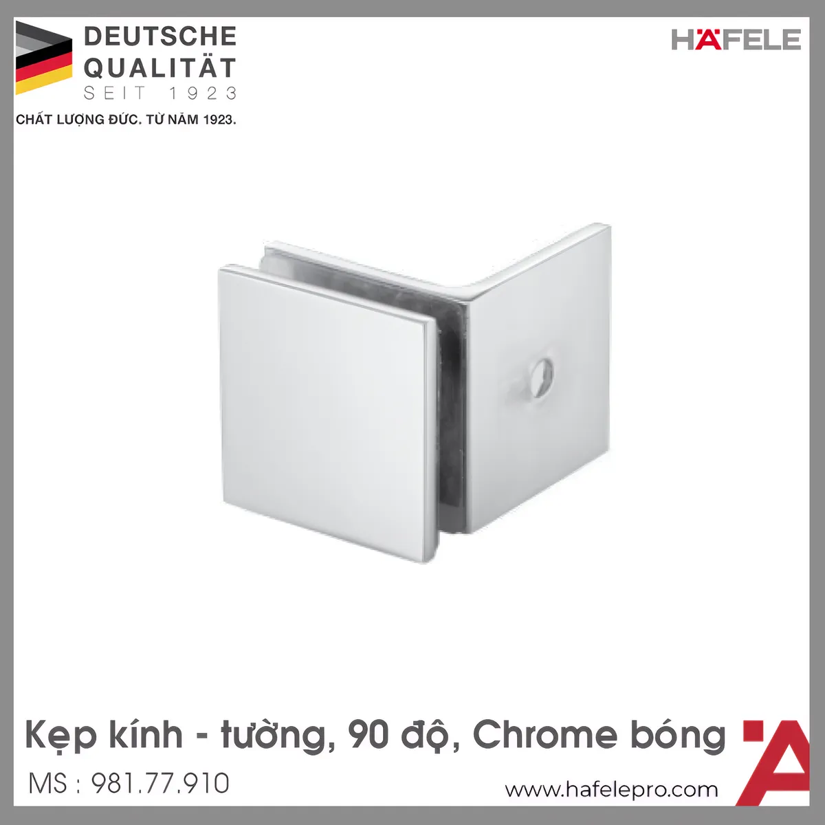 Kẹp Kính Tường Nhà Tắm Có Đế Hafele 981.77.910