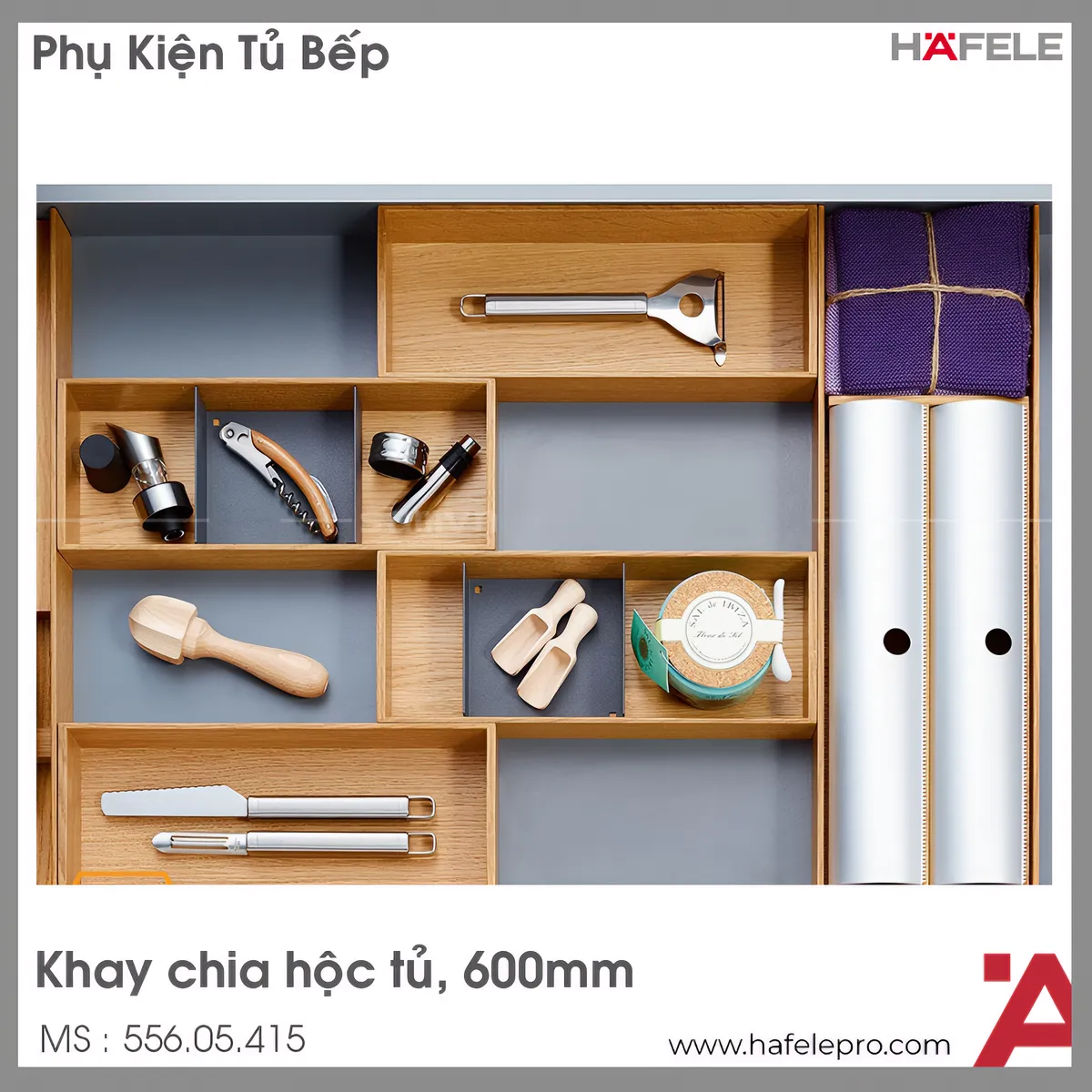 Phụ Kiện Fineline Cho Hộc Tủ 600mm Hafele 556.05.415