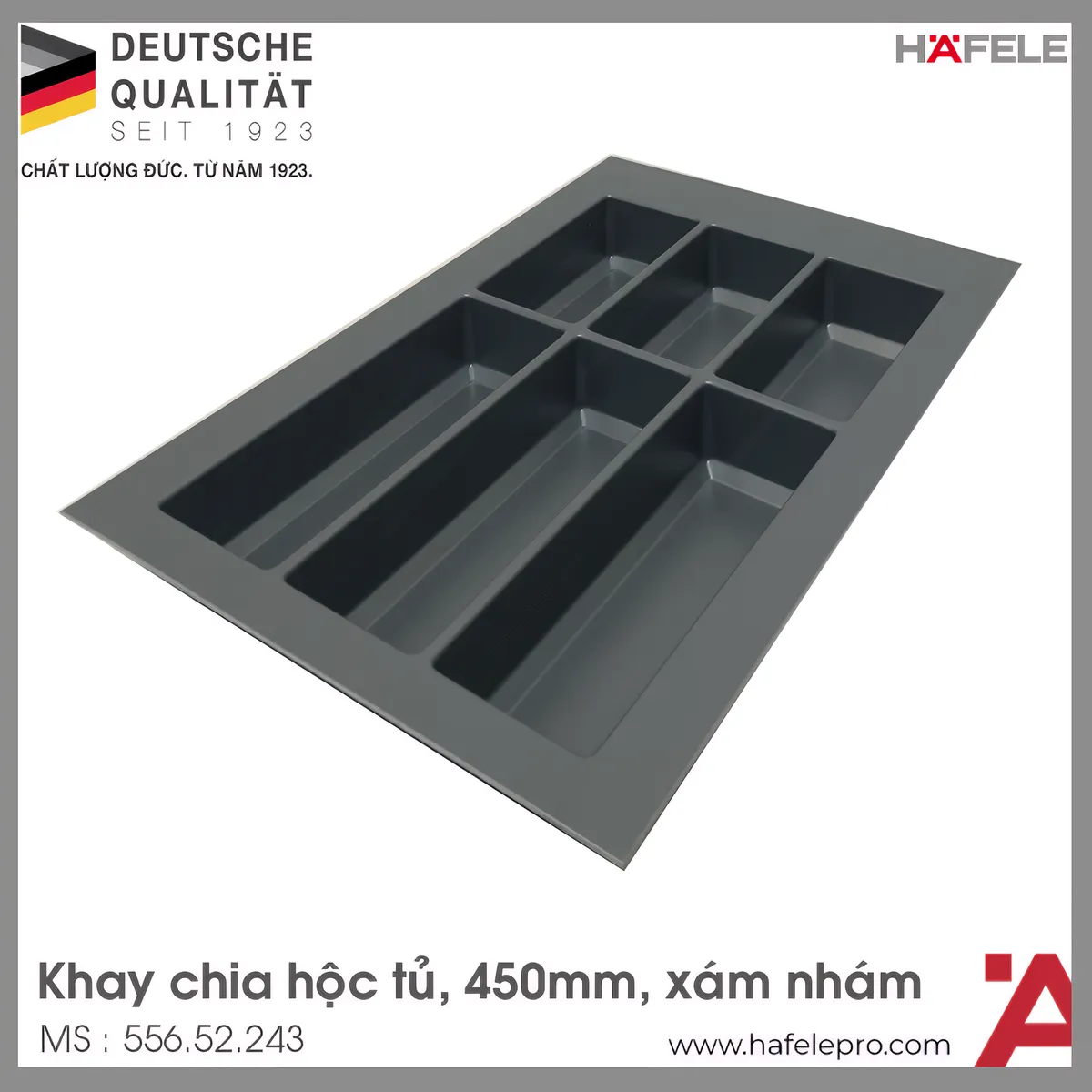 Khay Chia Classico Xám 450mm Hafele 556.52.243