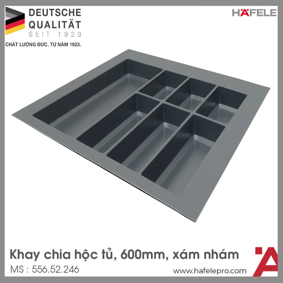Khay Chia Classico Xám 600mm Hafele 556.52.246