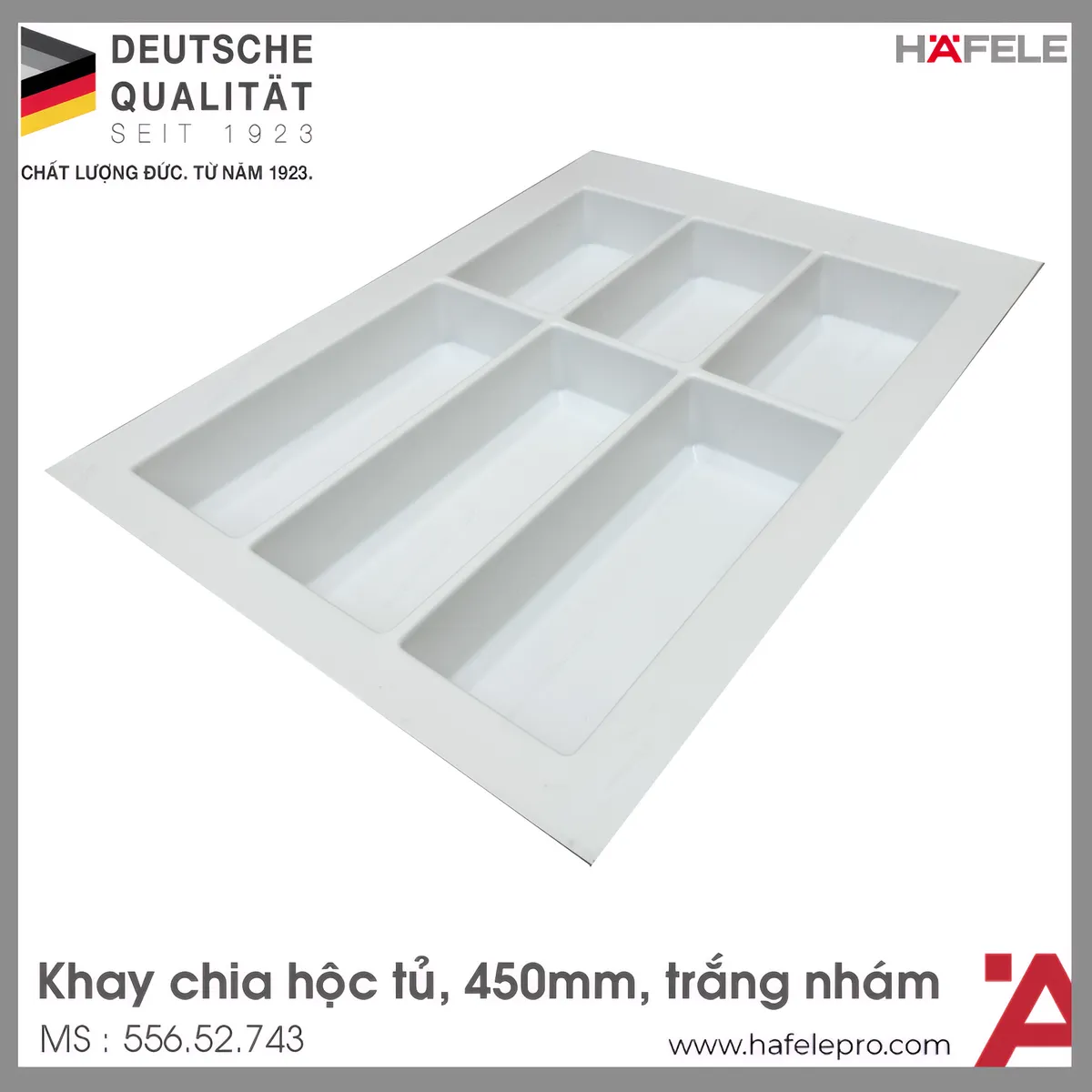 Khay Chia Classico Trắng 450mm Hafele 556.52.743