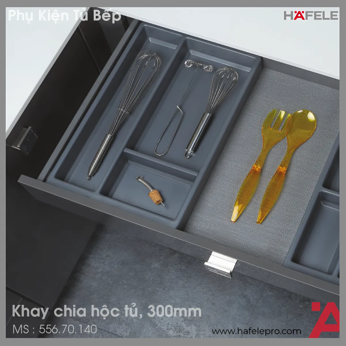 Khay Chia Separado 300mm Hafele 556.70.140