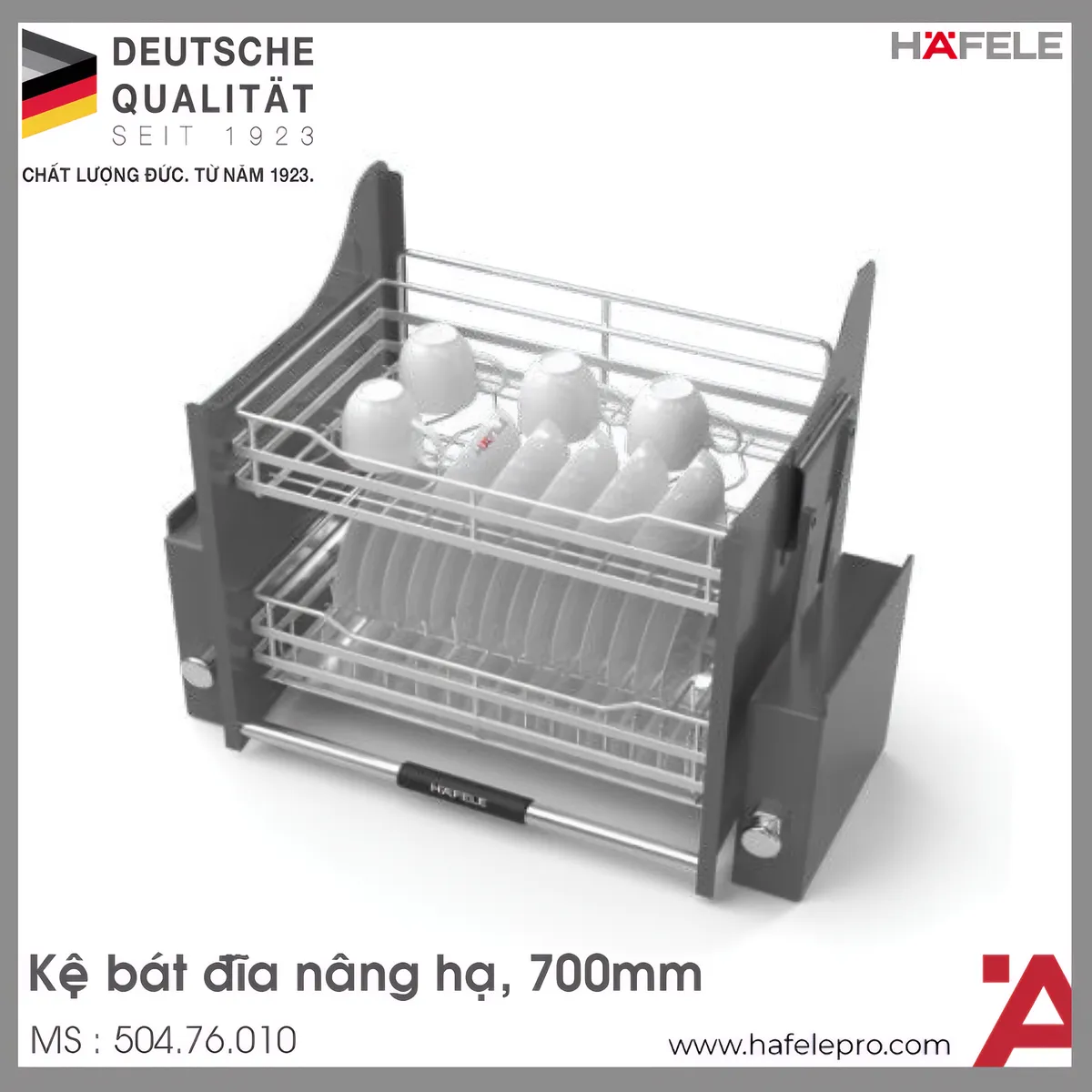 Rổ Chén Đĩa Di Động Lento 700mm Hafele 504.76.010