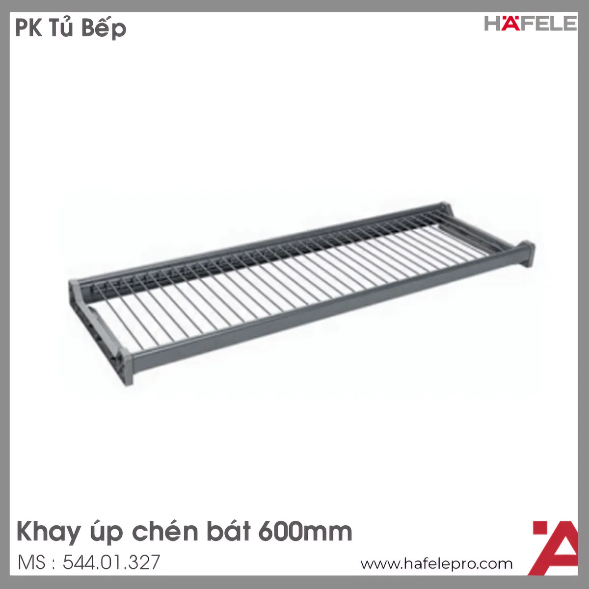 Khay Úp Chén Bát Phẳng 600mm Màu Đen Hafele 544.01.327