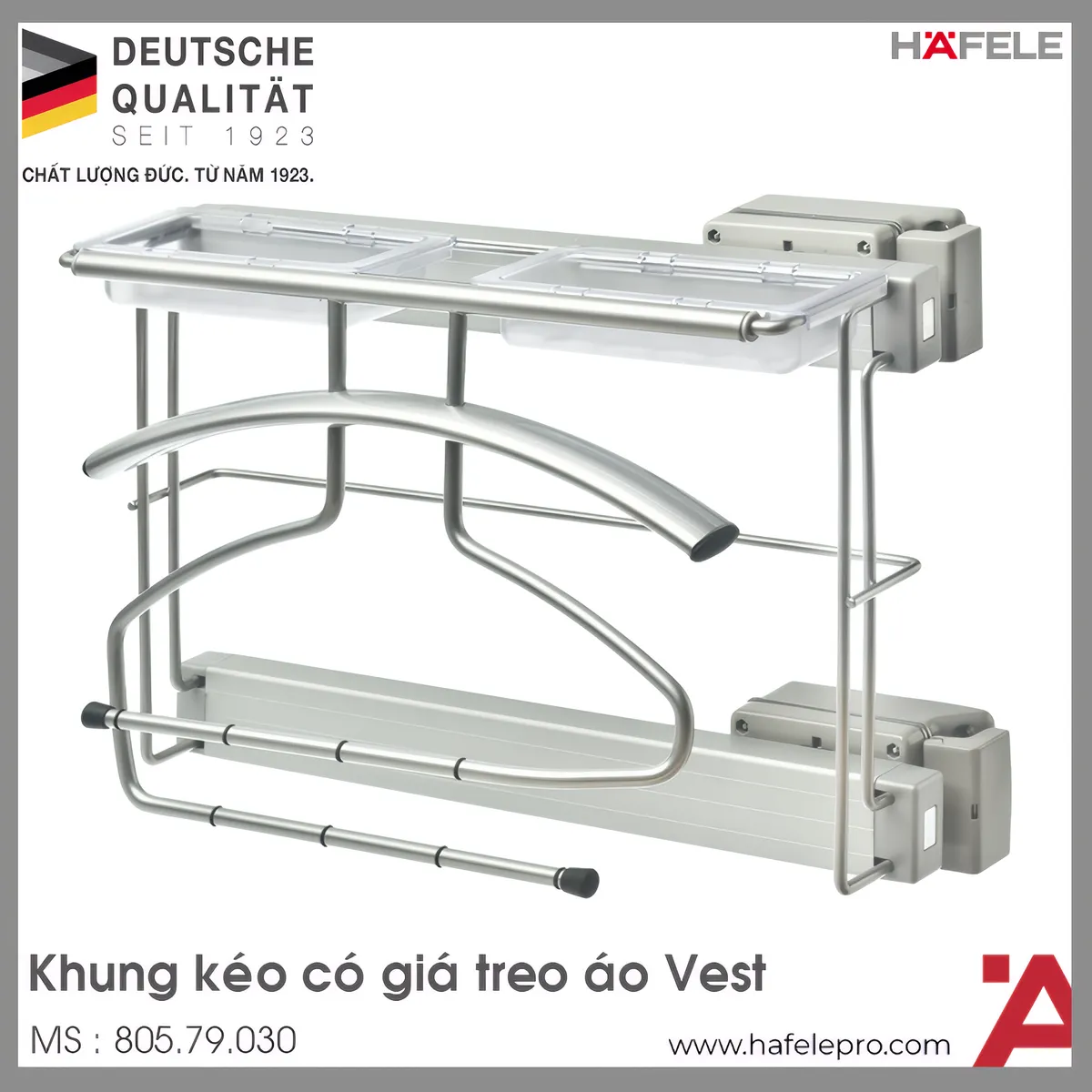 Khung Kéo Có Giá Treo Áo Vest Hafele 805.79.030