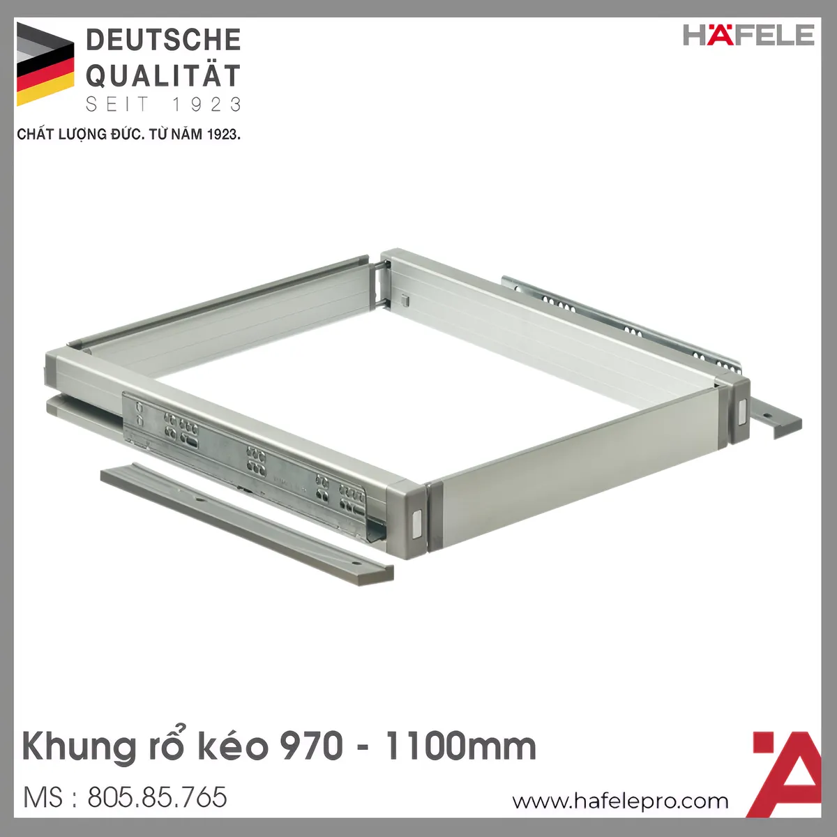 Khung Rổ Kéo 970 – 1100mm Tủ Quần Áo Hafele 805.85.765