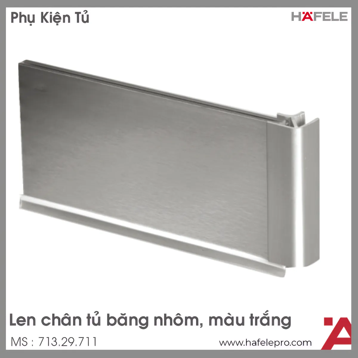 Len Chân Tủ Bằng Nhôm 4000mm Hafele 713.29.711