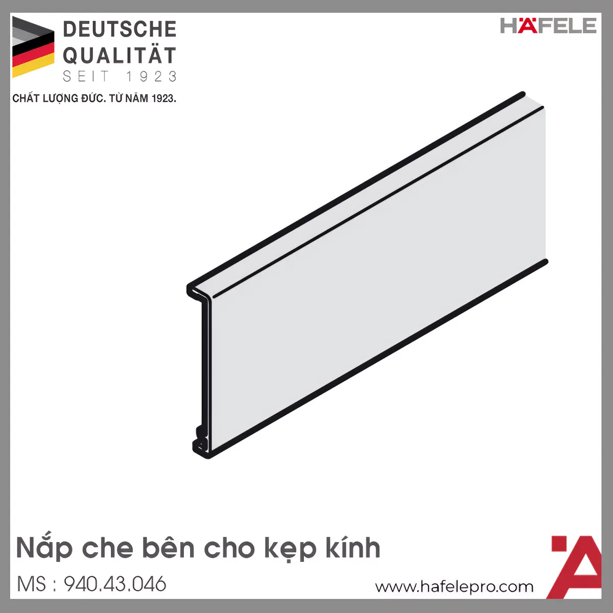 Nắp Che Bên Cho Kẹp Kính Hafele 940.43.046