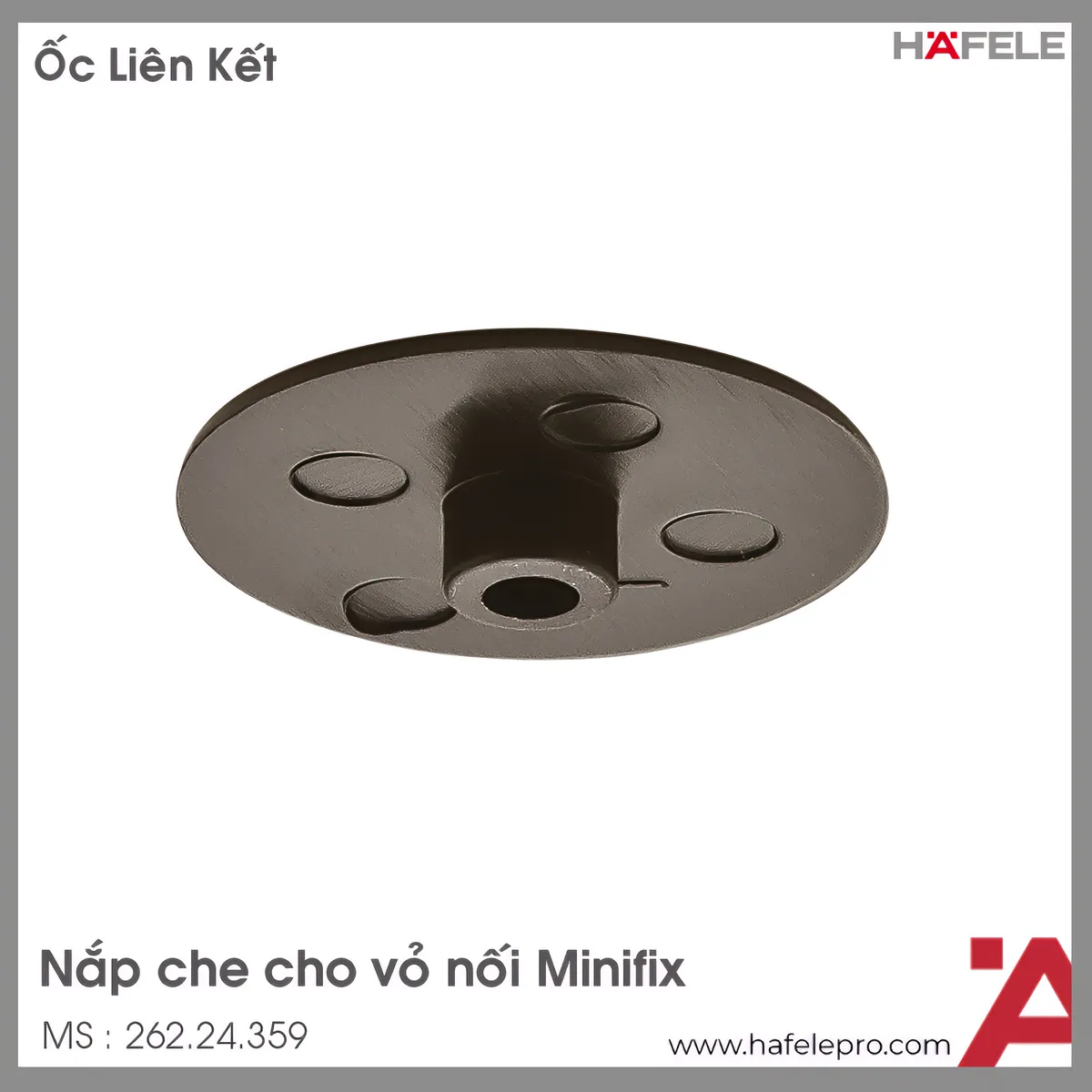 Nắp Che Cho Vỏ Nối Minifix 15 Không Vành Hafele 262.24.359
