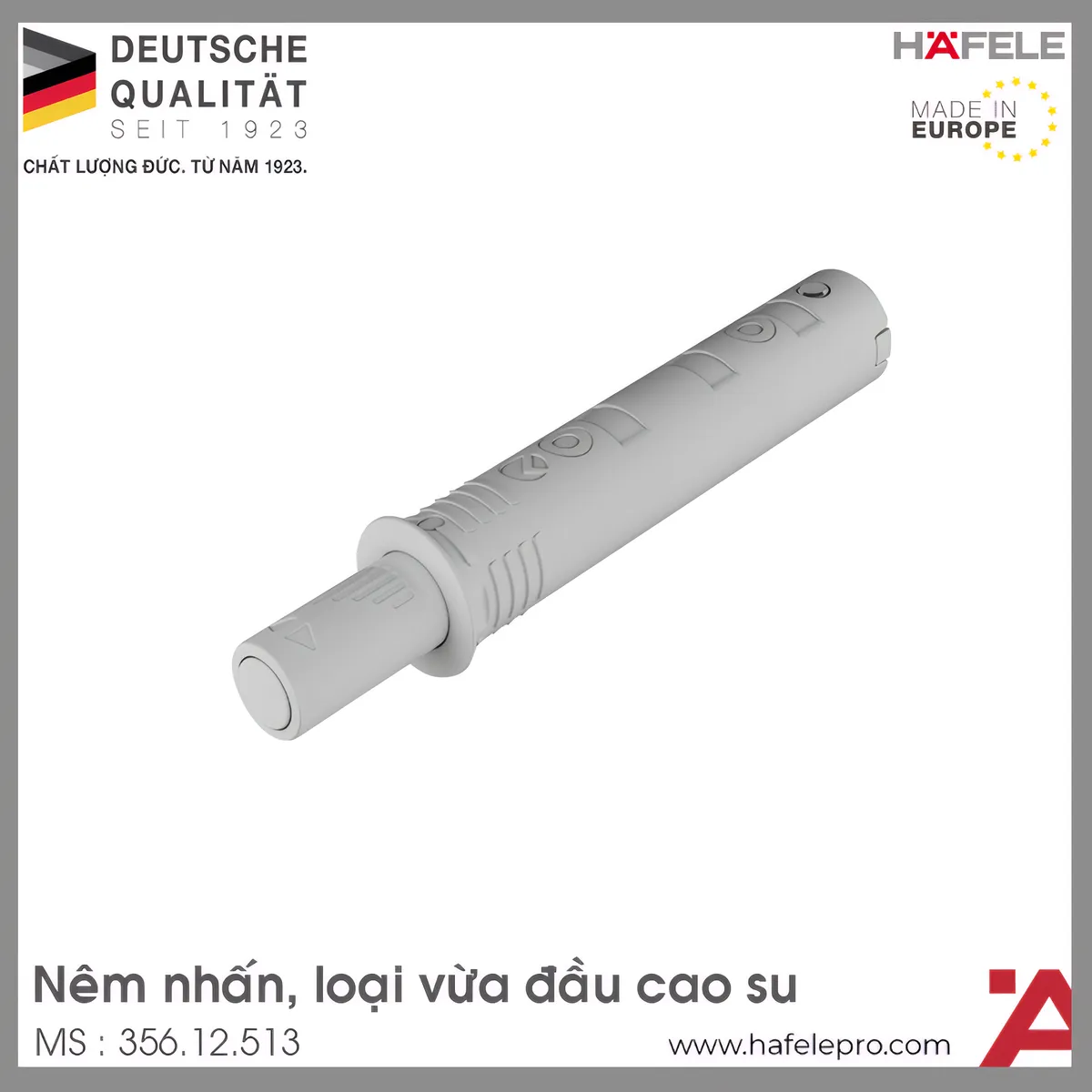 Nêm Nhấn Vừa Đầu Cao Su Hafele 356.12.513