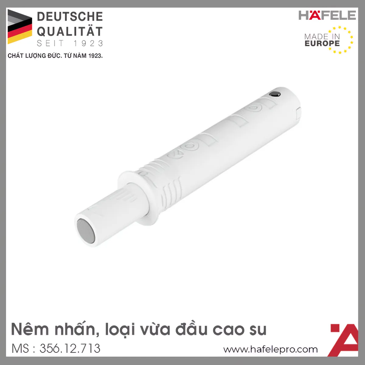 Nêm Nhấn Vừa Đầu Cao Su Hafele 356.12.713