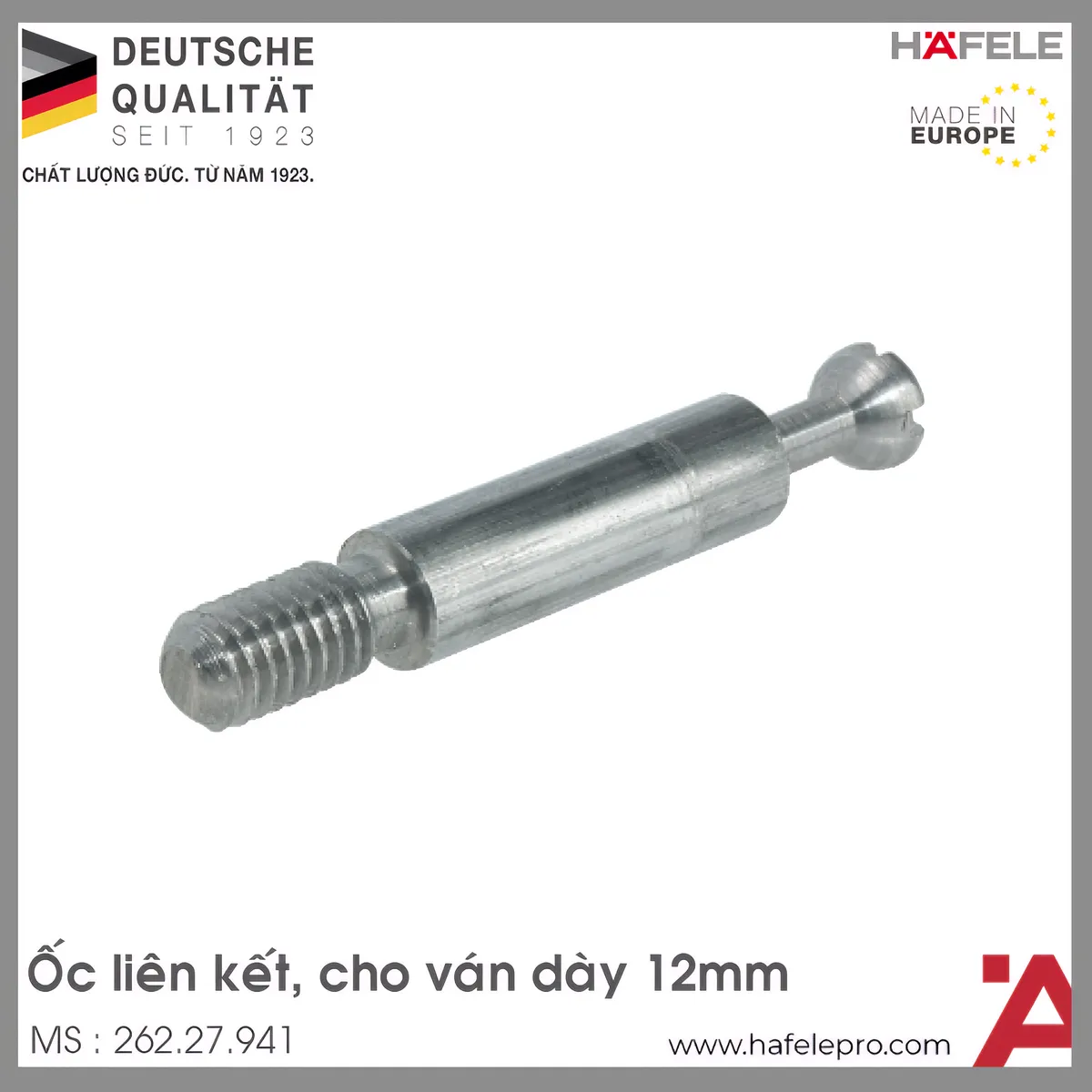 Ốc Liên Kết Ixconnect Minifix 15 Ván Dày 12mm Hafele 262.27.941