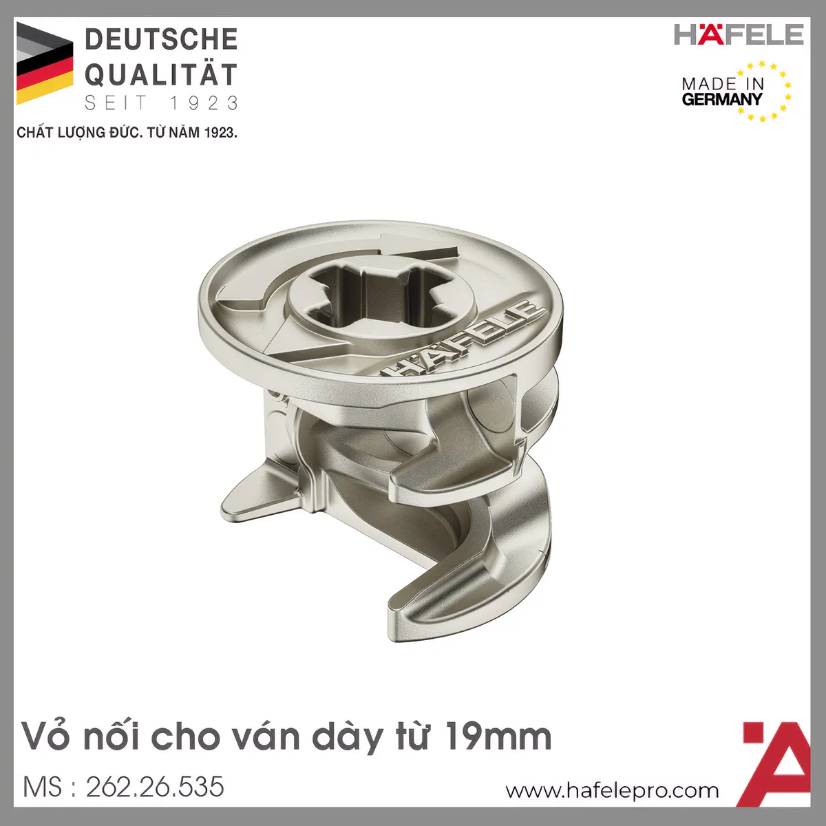 Vỏ Nối Minifix 15 Ván Dày Từ 19 Hafele 262.26.535