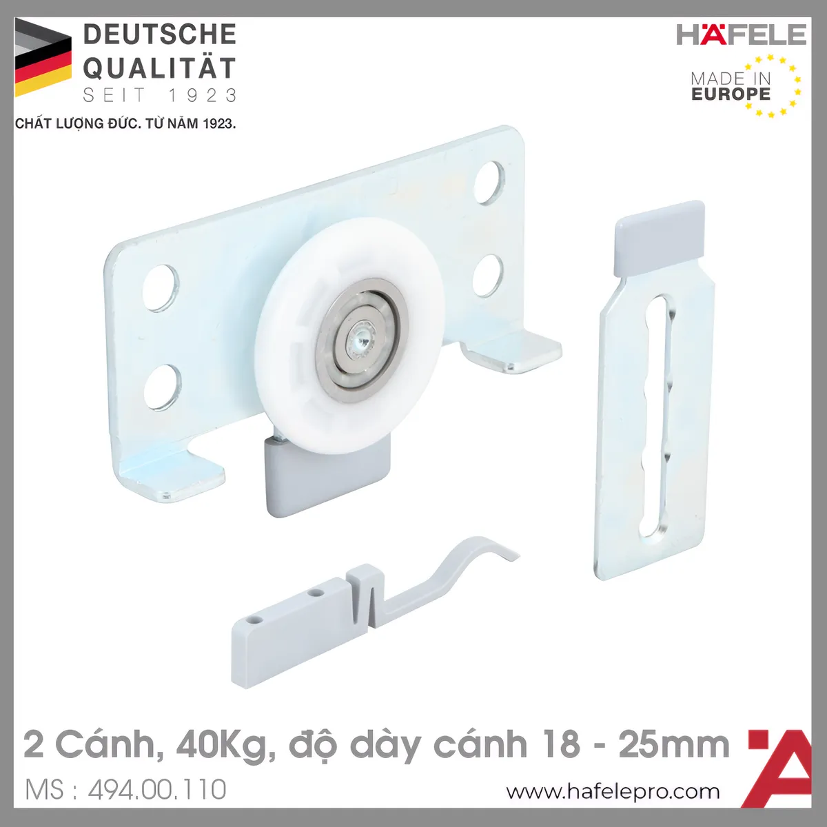 Phụ Kiện Cửa Trượt Slido Classic 40 IF AA Hafele 494.00.110