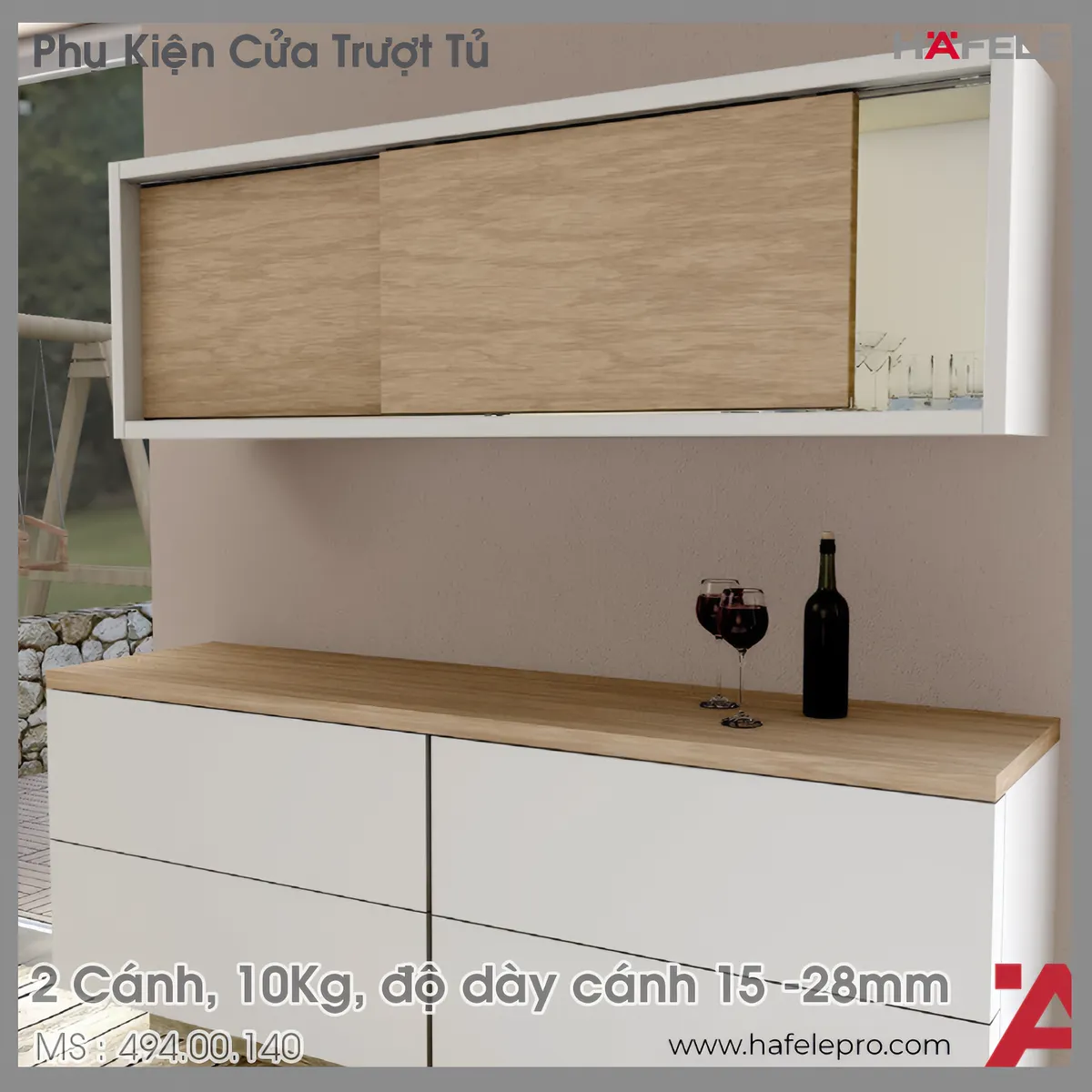Phụ Kiện Cửa Trượt Tủ Slido Classic 10/A IF Hafele 494.00.140