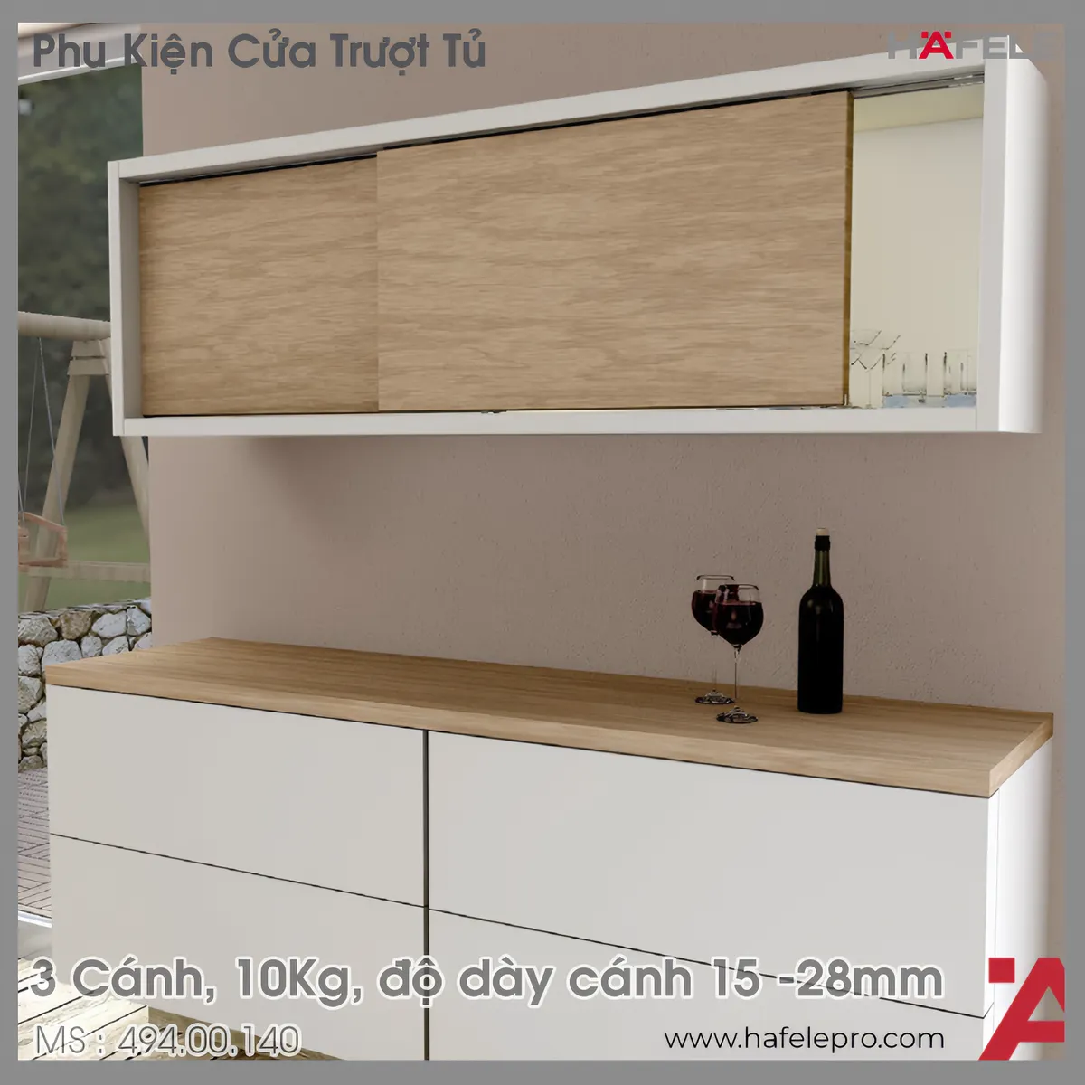 Phụ Kiện Cửa Trượt Tủ Slido Classic 10/A IF Hafele 494.00.141