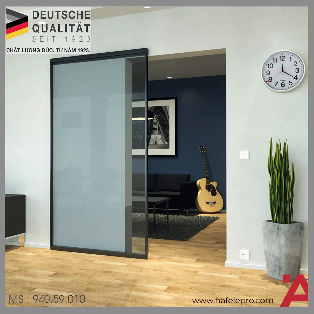 Phụ Kiện Cửa Trượt Nhôm Kính Slido Design 80M Hafele 940.59.010