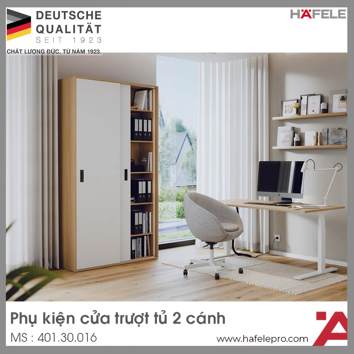 Phụ Kiện Cửa Trượt Tủ Slido F-Line18 50A Hafele 401.30.016