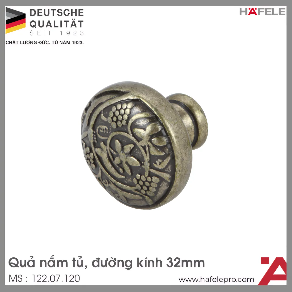 Quả Nắm Tủ Cổ Điển Hafele 122.07.120