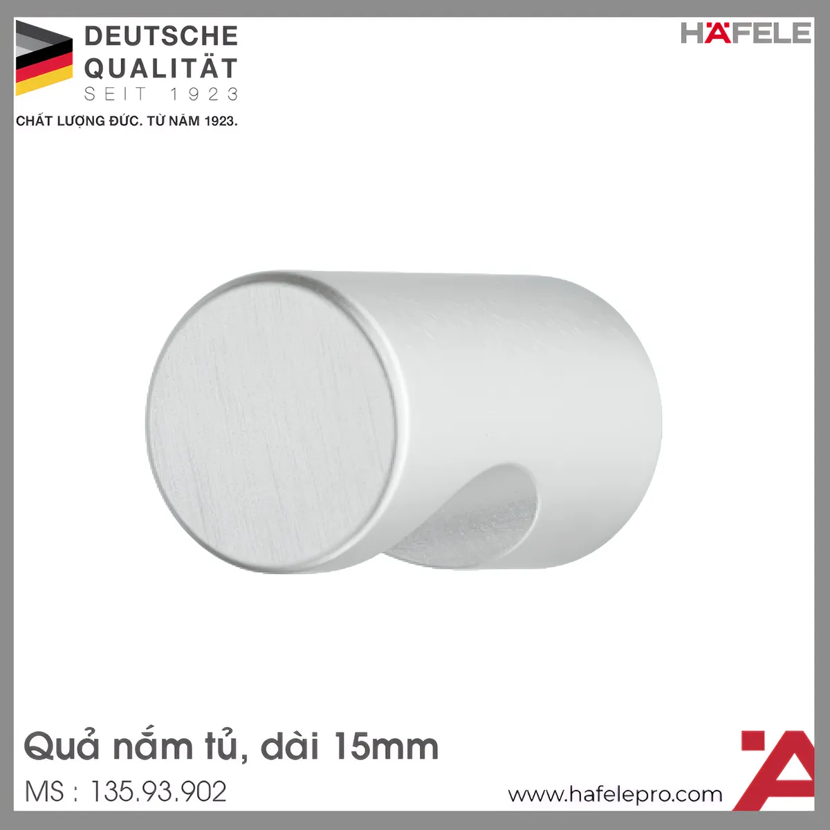 Quả Nắm Tủ 15mm Hafele 135.93.902