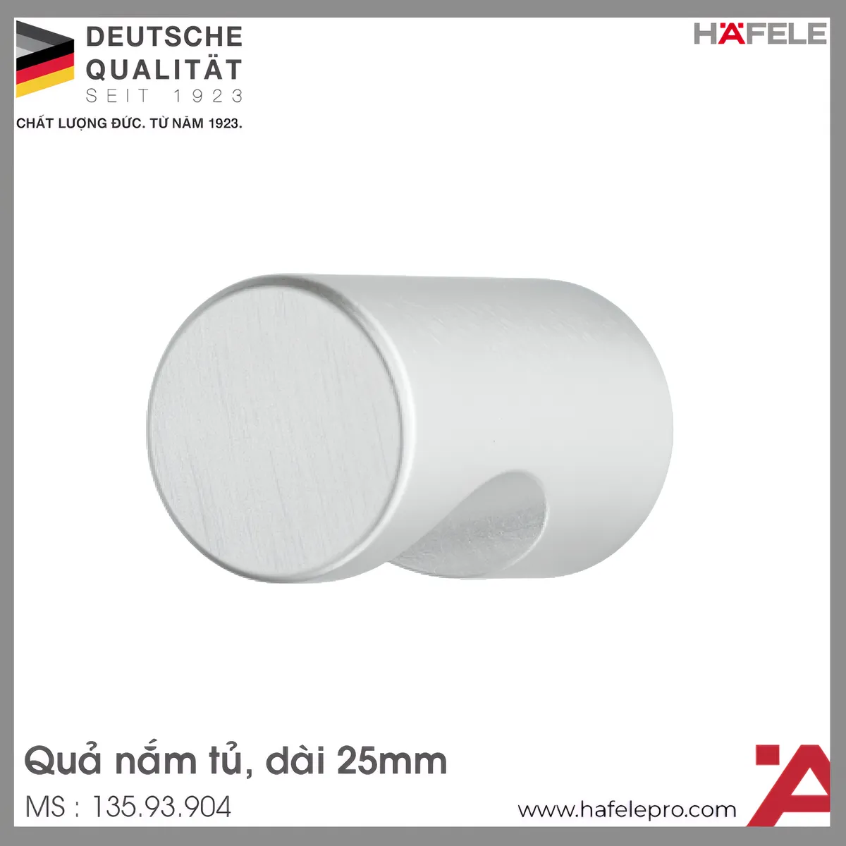Quả Nắm Tủ 25mm Hafele 135.93.904