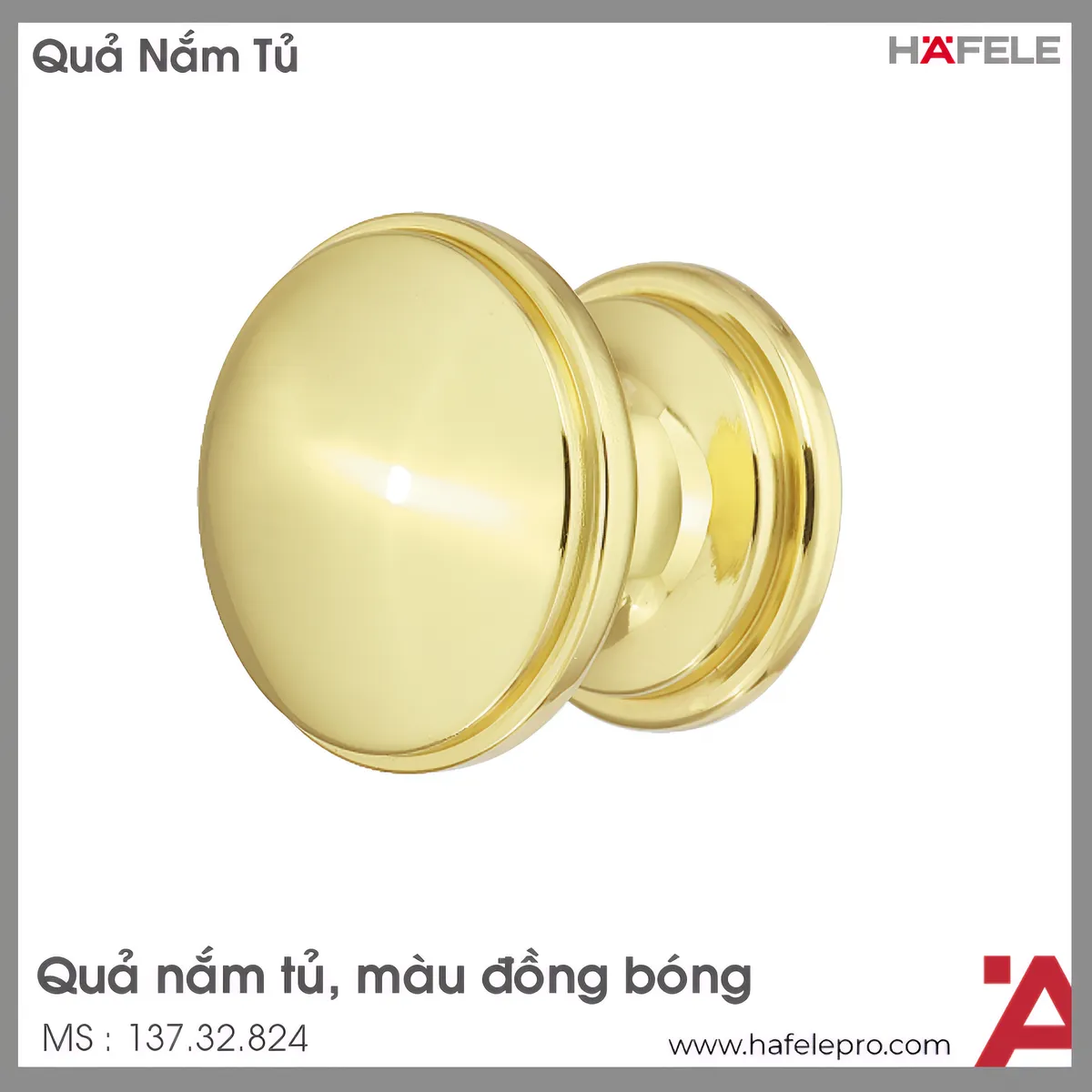 Quả Nắm Tủ Ø25mm Hafele 137.32.824
