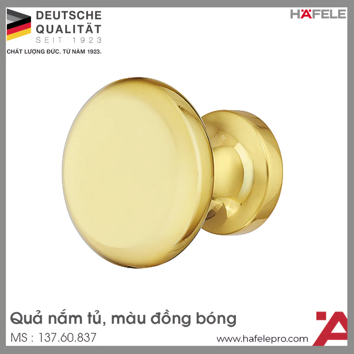 Quả Nắm Tủ Hafele 137.60.837