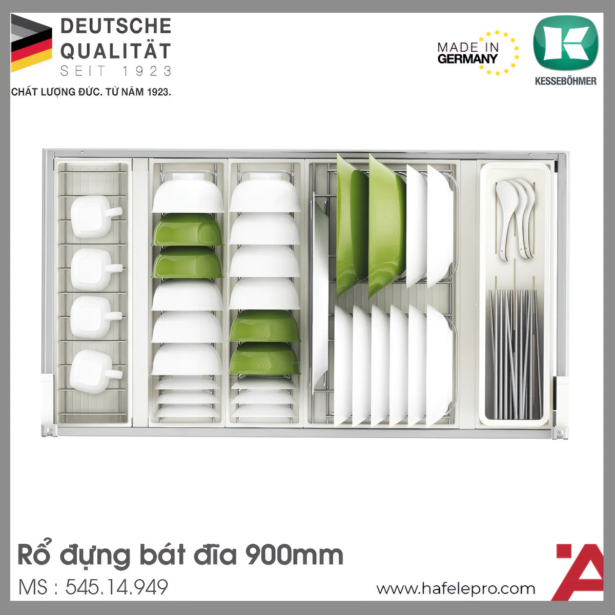Rổ Đựng Bát Đĩa 900mm DiningAgent Hafele 545.14.949