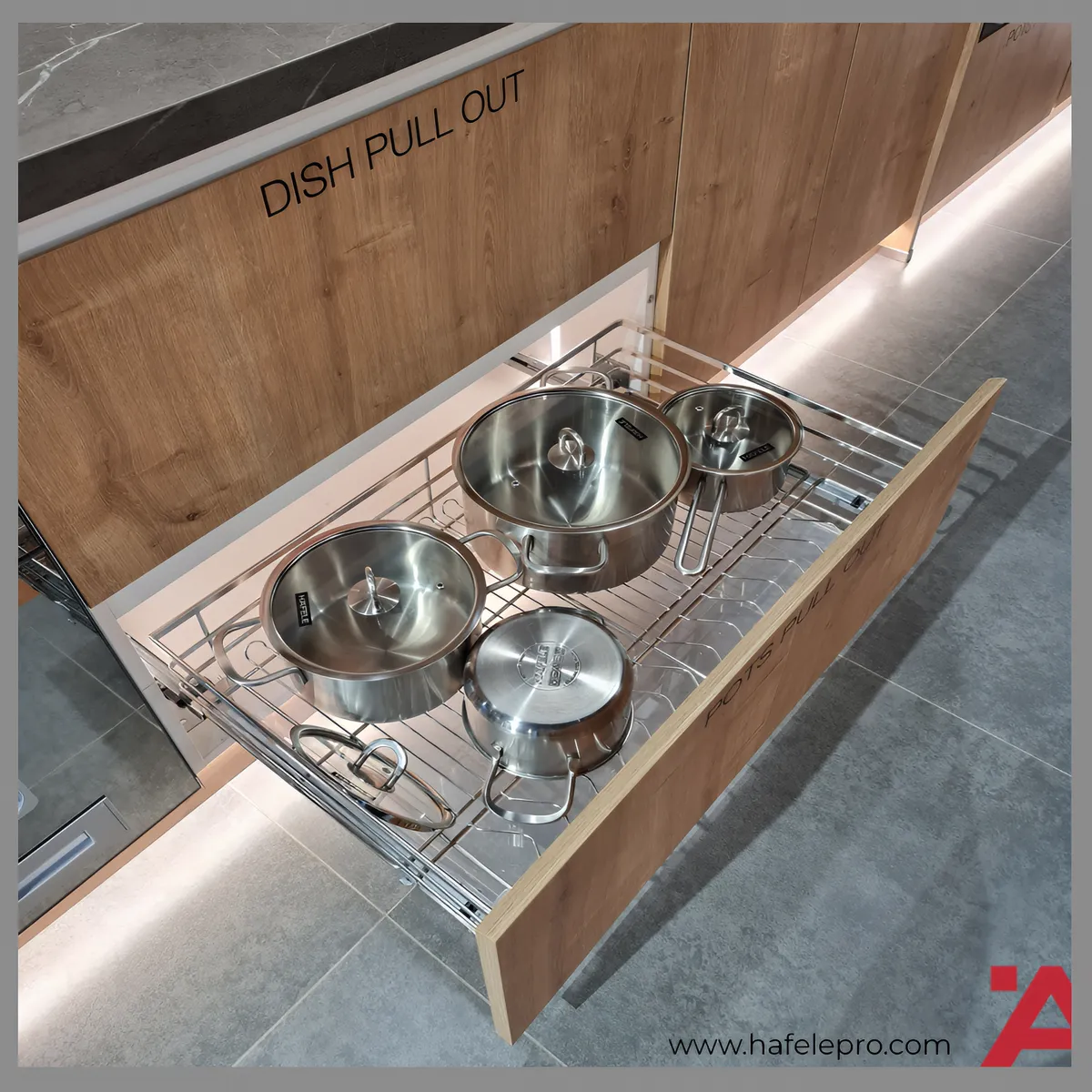 Bộ Rổ Xoong Nồi Cappella 700mm Hafele 549.08.031