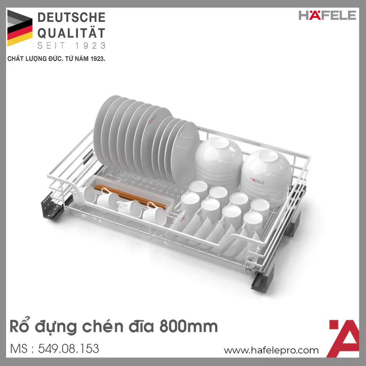 Rổ Đựng Chén Đĩa Cappella 800mm Hafele 549.08.153