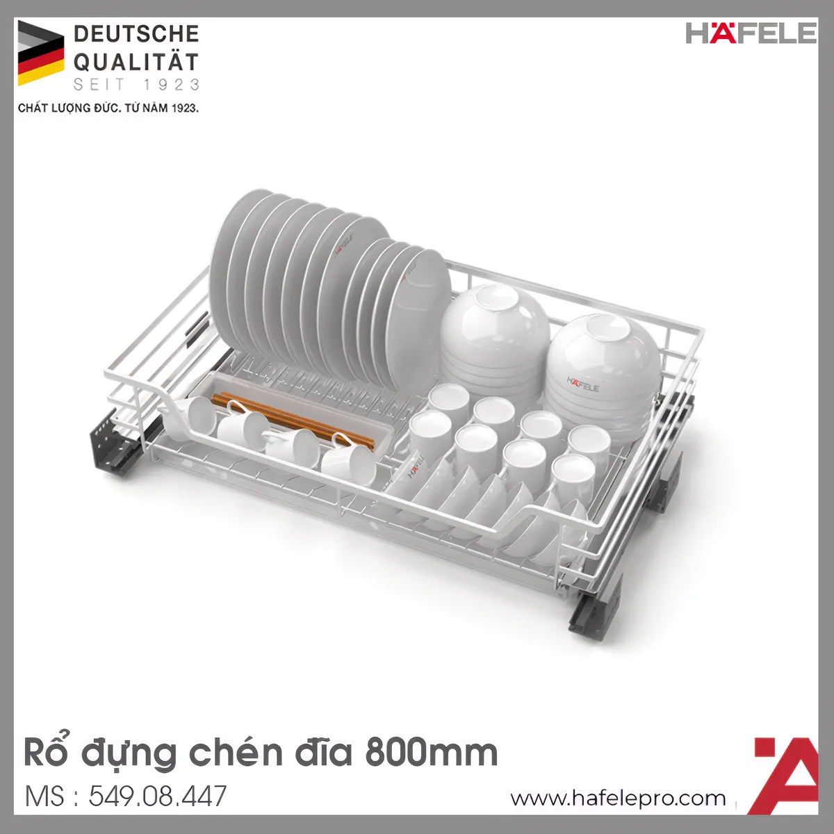 Rổ Đựng Chén Đĩa Cappella 800mm Hafele 549.08.447