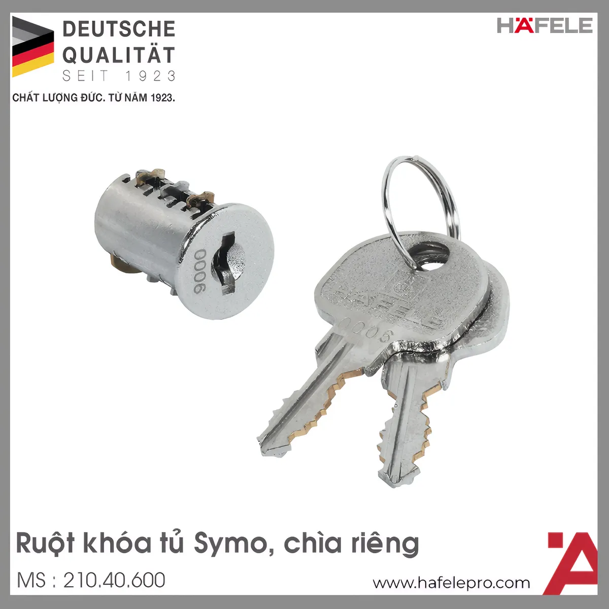 Ruột Khóa Symo Chìa Riêng Hafele 210.40.600