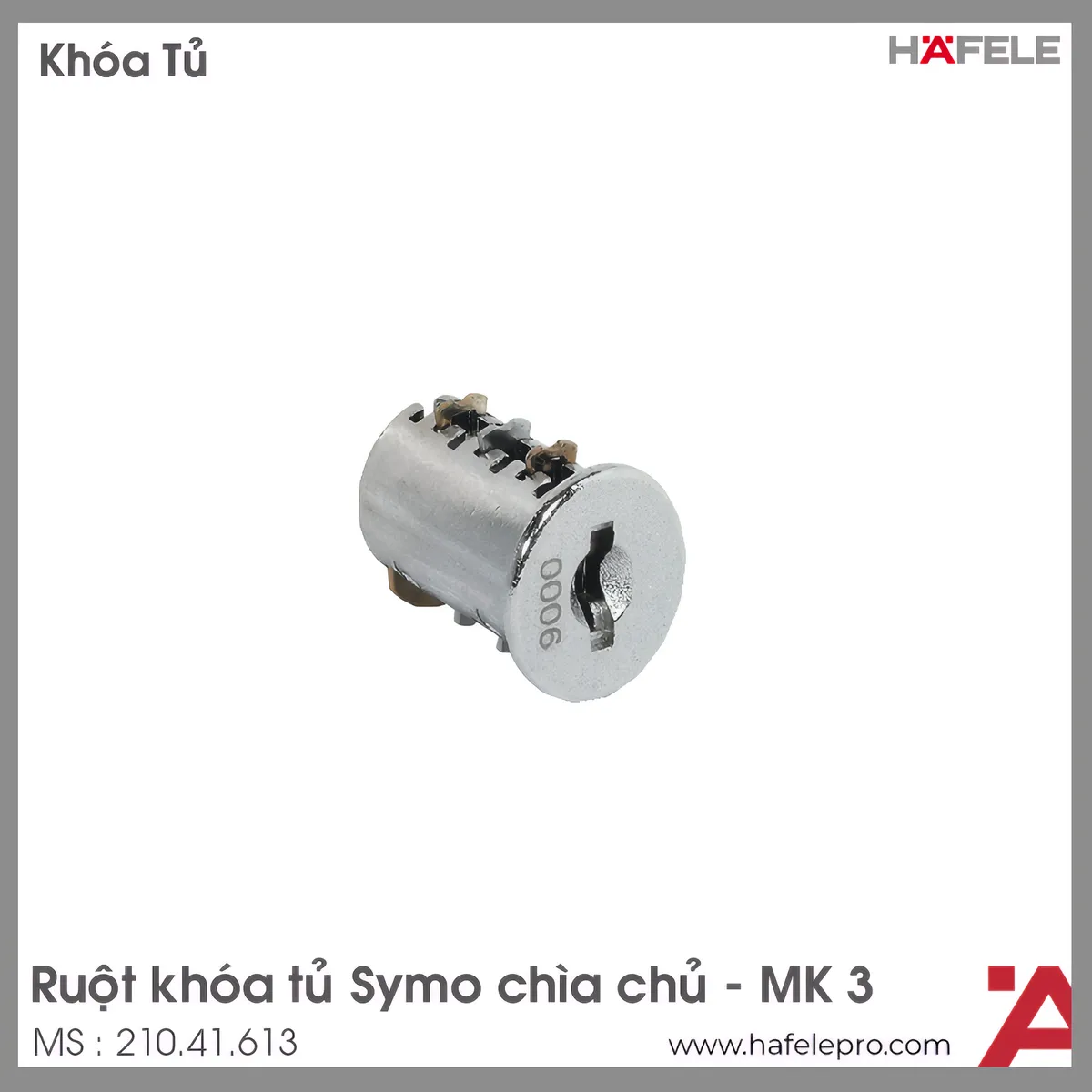 Ruột Khóa Tủ SYMO 3000 Hafele 210.41.613